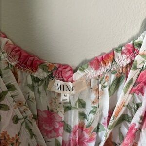 Mine Pink and Green Floral Robe Dress